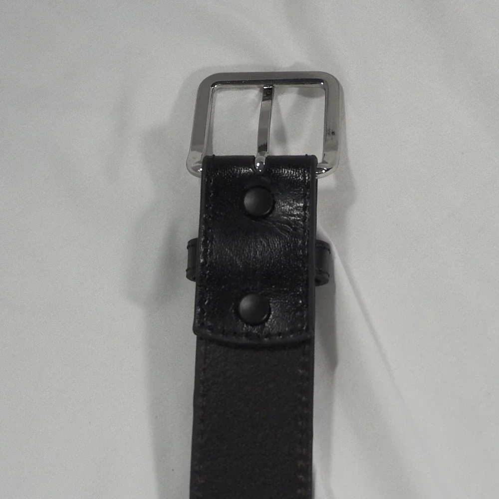 Nocona Money Belt Mens 38 Black Leather Embossed Basketweave Hidden Stash Pocket